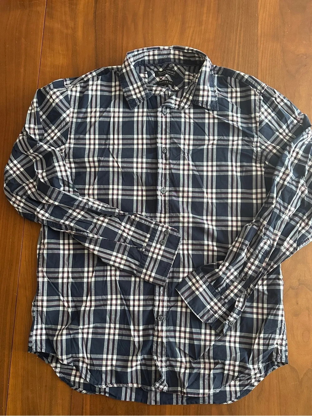 Banana republic blue pattern button up